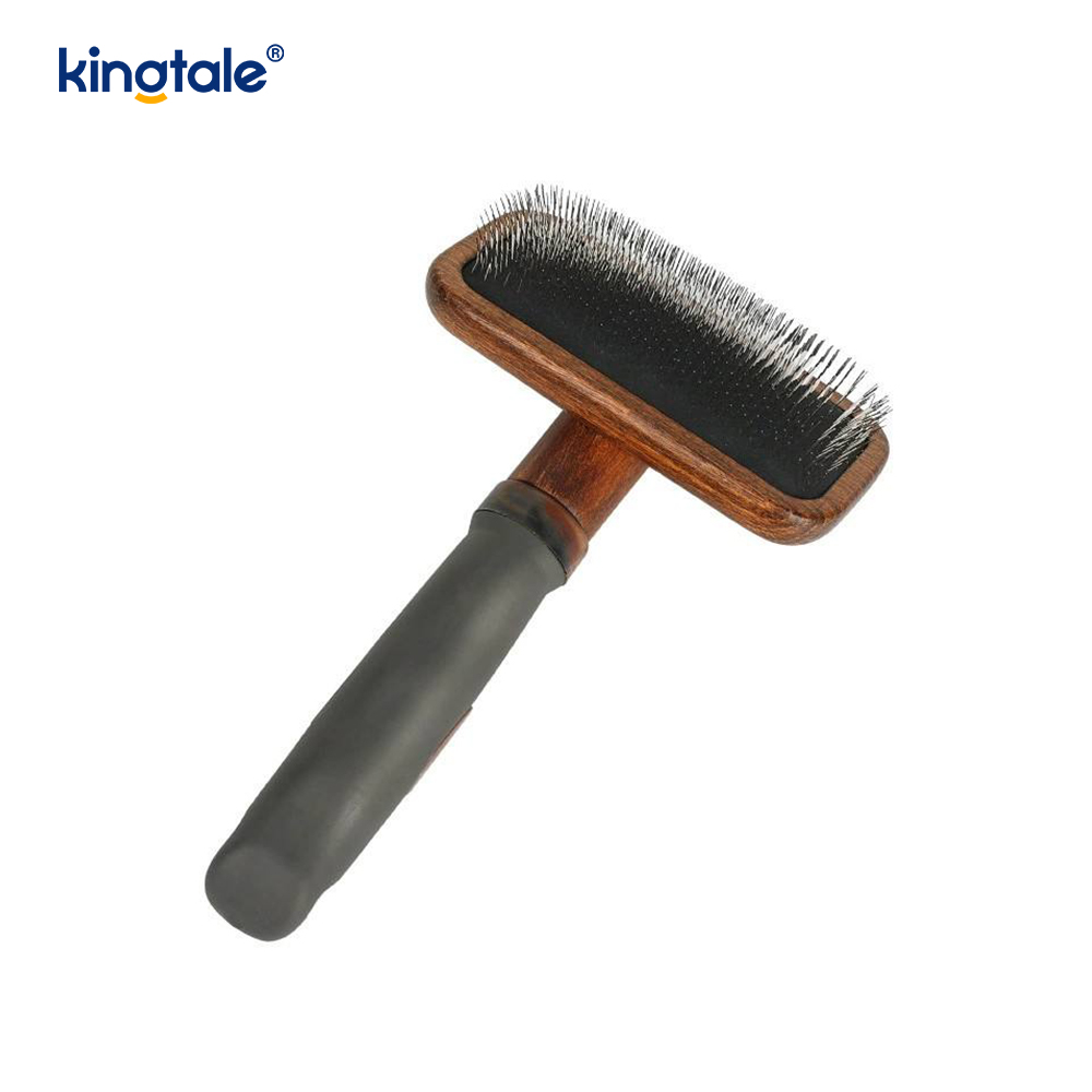 Chân thép không gỉ Thân gỗ sồi Lược chải thú cưng