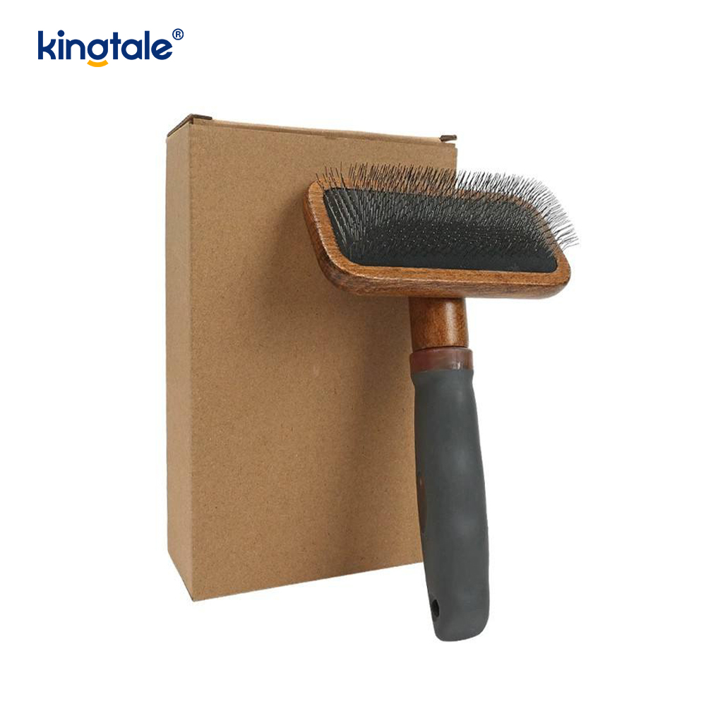Chân thép không gỉ Thân gỗ sồi Lược chải thú cưng
