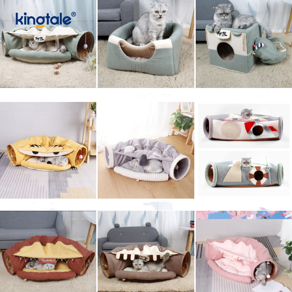 Đường hầm chơi mèo có thể gập lại Đồ chơi tương tác Mê cung nhà mèo Đường hầm trong nhà