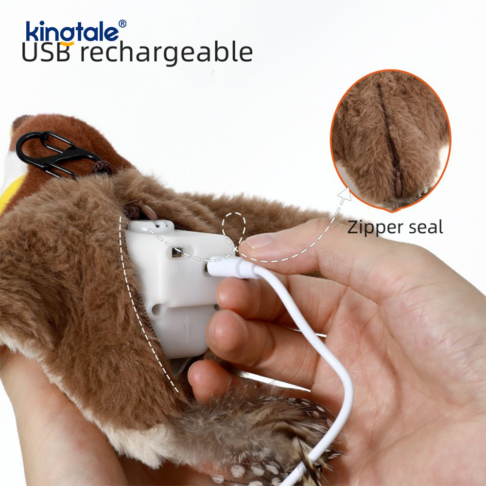 Đồ chơi sang trọng mô phỏng Sparrow cho thú cưng dành cho tất cả các giống Cat Kicker Catnip Đồ chơi Sparrow