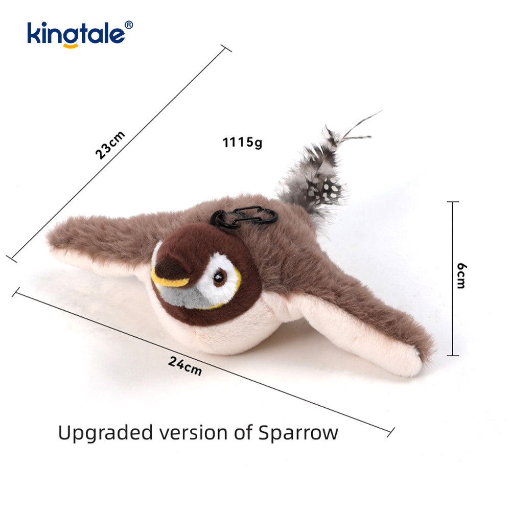 Đồ chơi sang trọng mô phỏng Sparrow cho thú cưng dành cho tất cả các giống Cat Kicker Catnip Đồ chơi Sparrow