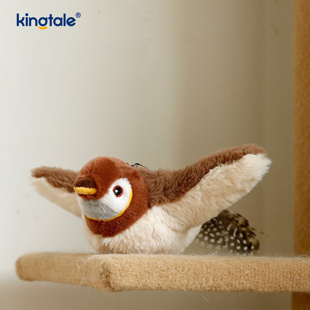 Đồ chơi sang trọng mô phỏng Sparrow cho thú cưng dành cho tất cả các giống Cat Kicker Catnip Đồ chơi Sparrow