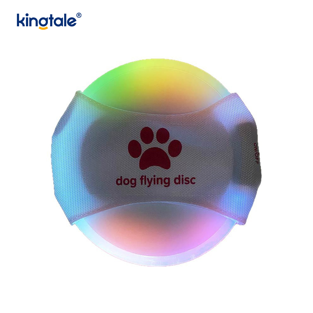 Pet Light-Up Frisbee Tầm nhìn cao Chiếu sáng Huấn luyện thú cưng Ném Chơi để tập thể dục