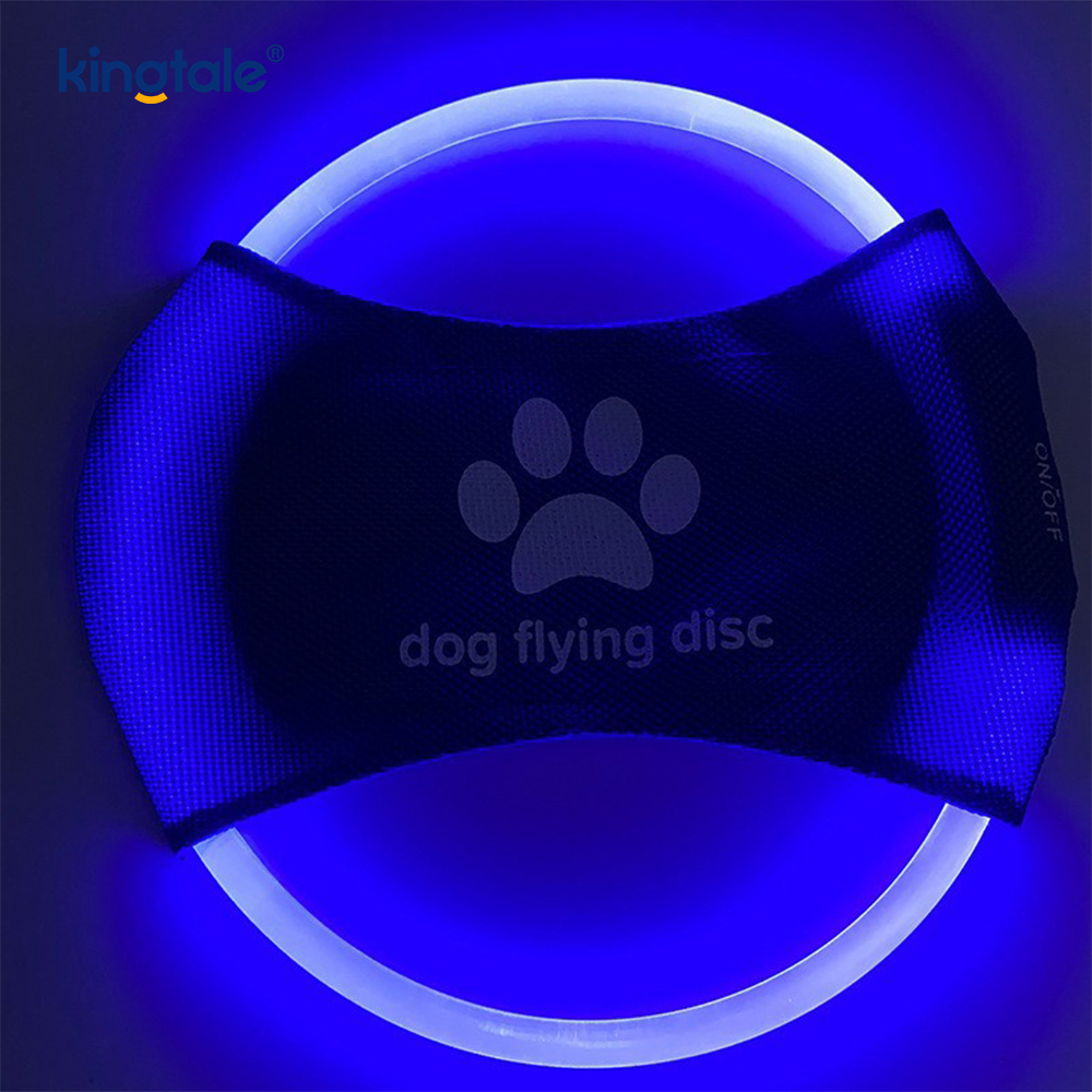 Pet Light-Up Frisbee Tầm nhìn cao Chiếu sáng Huấn luyện thú cưng Ném Chơi để tập thể dục