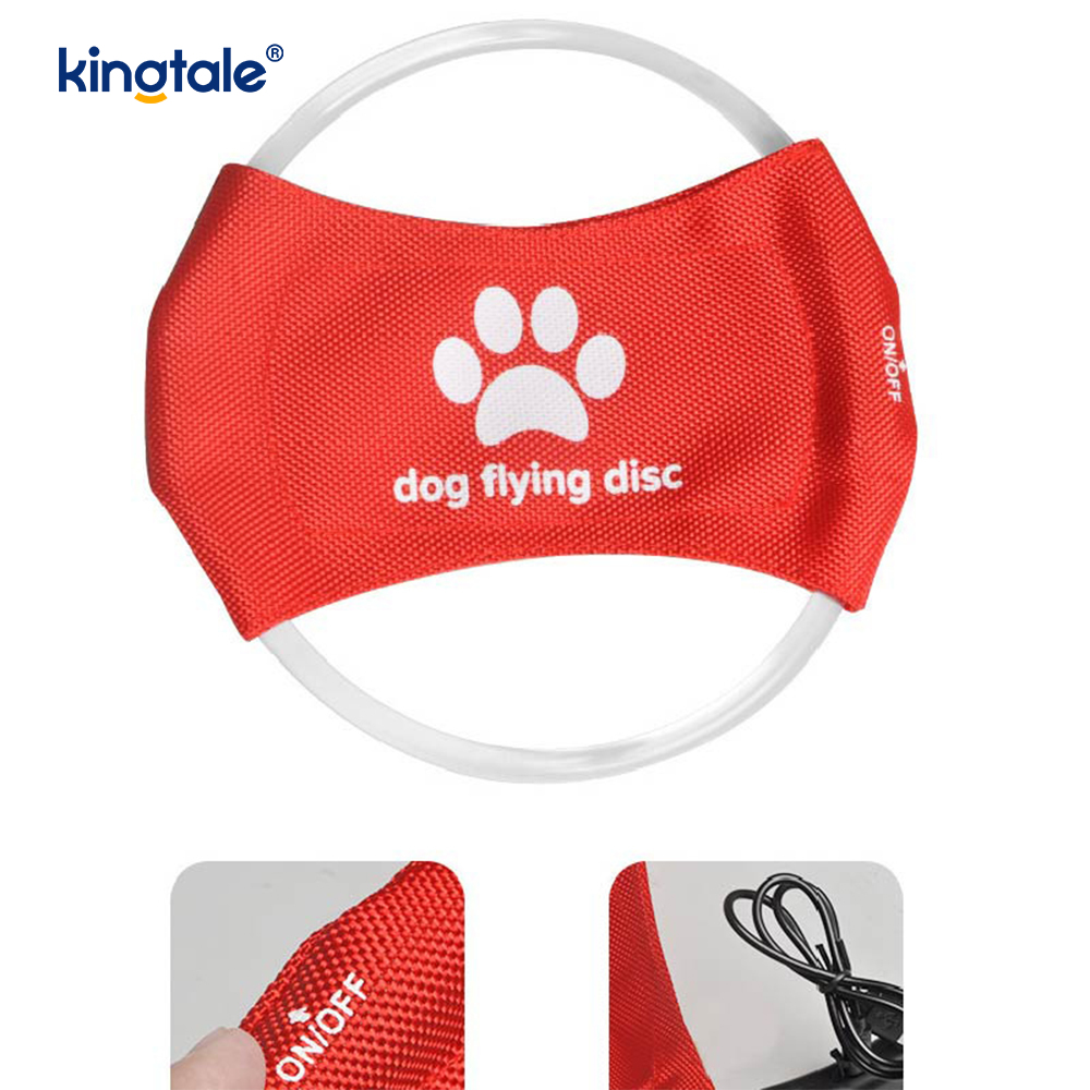 Pet Light-Up Frisbee Tầm nhìn cao Chiếu sáng Huấn luyện thú cưng Ném Chơi để tập thể dục