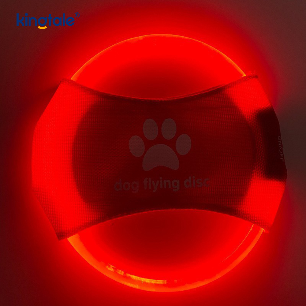 Pet Light-Up Frisbee Tầm nhìn cao Chiếu sáng Huấn luyện thú cưng Ném Chơi để tập thể dục