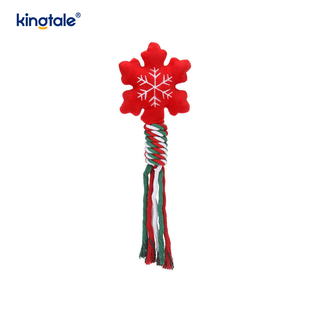 Dây thừng Giáng sinh dành cho thú cưng Đồ chơi sang trọng Cún con nhai đồ chơi để mọc răng