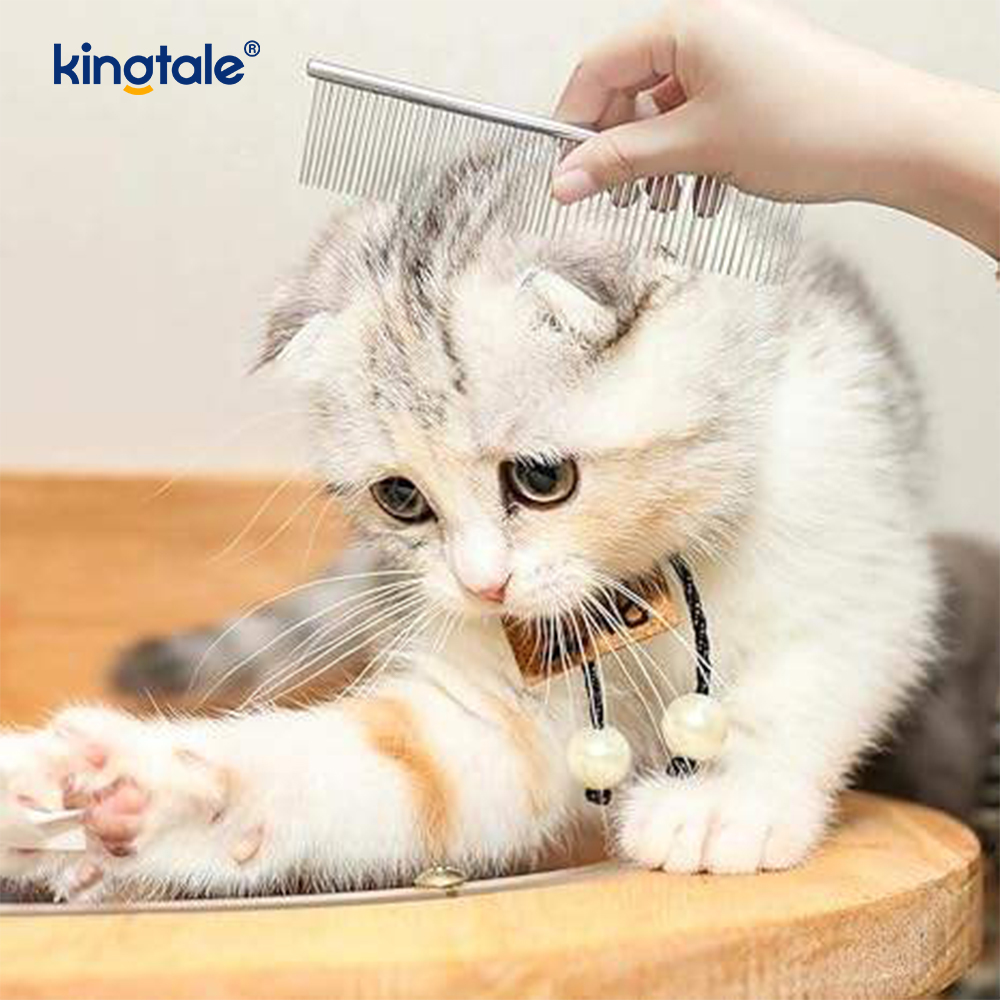 Lược chải lông bằng thép không gỉ Lược chải lông cho chó, Lược kim loại cho mèo để loại bỏ rối và nút thắt