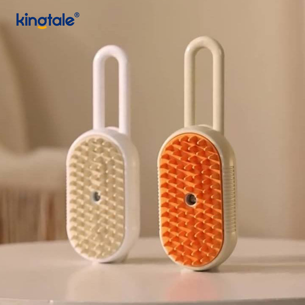 Bàn chải hơi nước cho mèo 3 trong 1 Bàn chải thú cưng ướt át Silicone Massage tẩy lông cho chó Lược