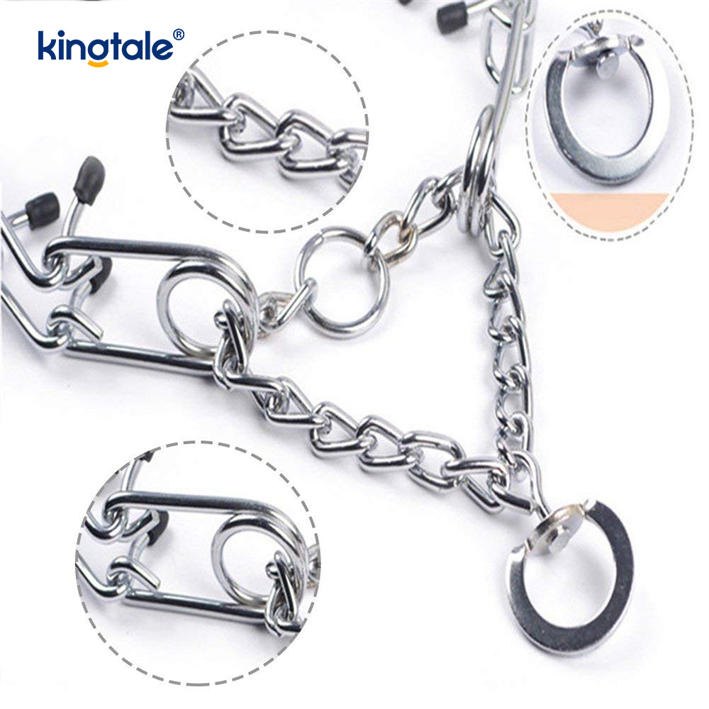 Vòng cổ Pet Pinch Choke Vòng cổ huấn luyện chó bằng kim loại bằng thép carbon