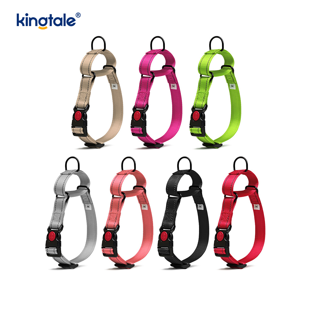 Vòng cổ chó Martingale bằng nylon có thể điều chỉnh phản quang không kéo dành cho chó S M L
