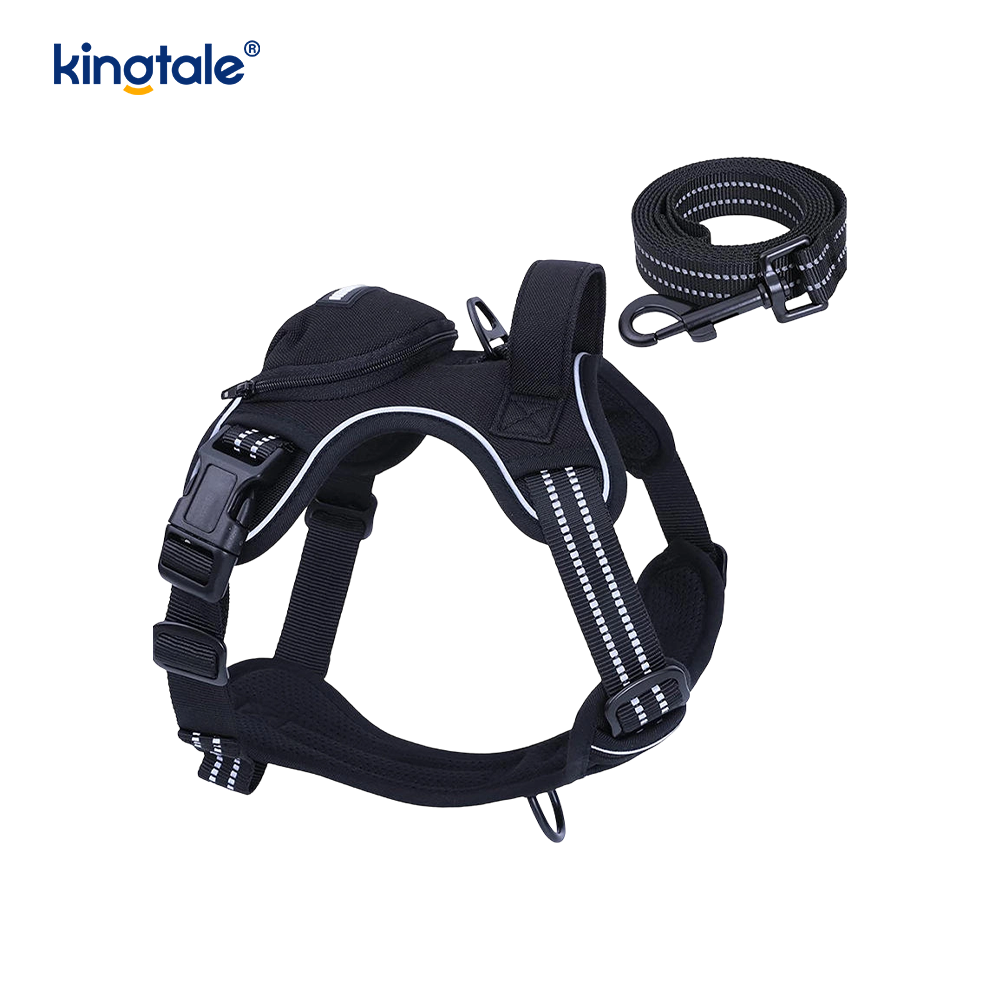 Có thể điều chỉnh No Choke Pet Vest với dây xích chó Dây dắt thú cưng phản quang