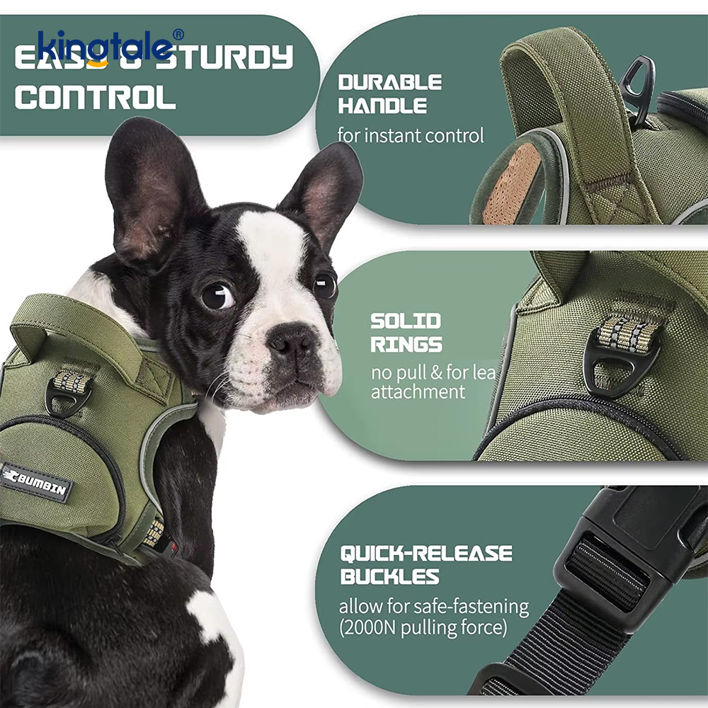 Có thể điều chỉnh No Choke Pet Vest với dây xích chó Dây dắt thú cưng phản quang
