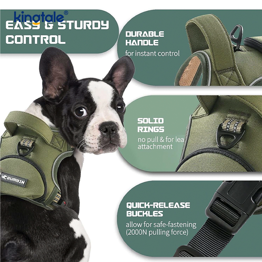 Có thể điều chỉnh No Choke Pet Vest với dây xích chó Dây dắt thú cưng phản quang