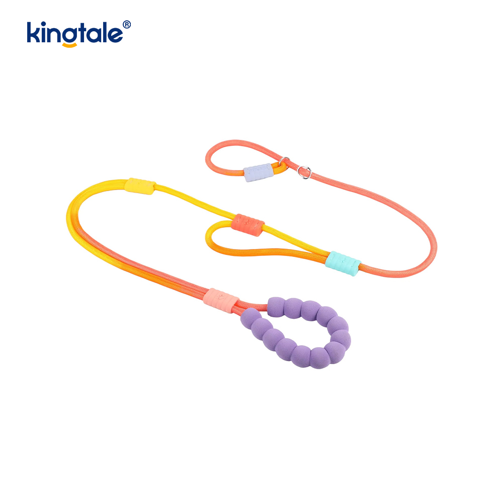 Không kéo Dây nylon có thể điều chỉnh bền bỉ Dây xích chó đầy màu sắc