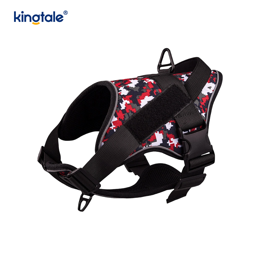 Nhiệm vụ nặng nề Chiến thuật không kéo Điều chỉnh phản quang Pet Vest Dog Harness