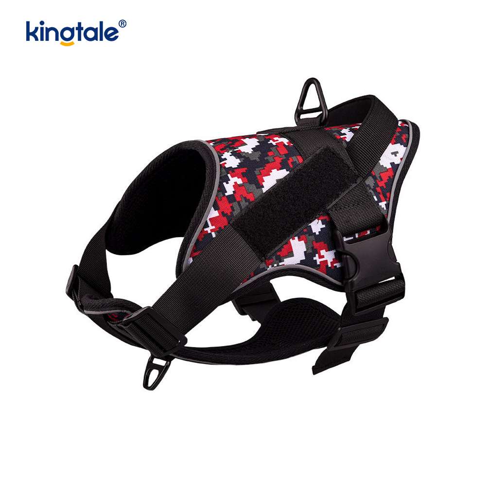Nhiệm vụ nặng nề Chiến thuật không kéo Điều chỉnh phản quang Pet Vest Dog Harness