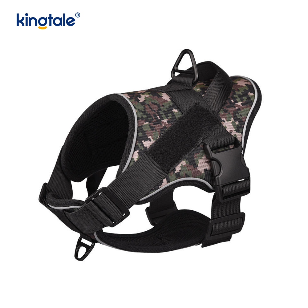 Nhiệm vụ nặng nề Chiến thuật không kéo Điều chỉnh phản quang Pet Vest Dog Harness