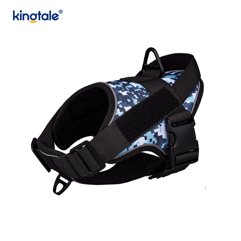 Nhiệm vụ nặng nề Chiến thuật không kéo Điều chỉnh phản quang Pet Vest Dog Harness