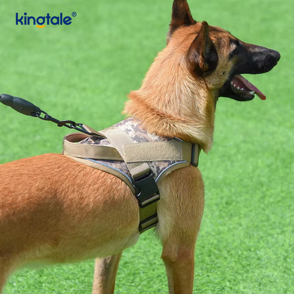 Nhiệm vụ nặng nề Chiến thuật không kéo Điều chỉnh phản quang Pet Vest Dog Harness