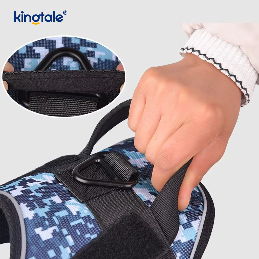 Nhiệm vụ nặng nề Chiến thuật không kéo Điều chỉnh phản quang Pet Vest Dog Harness