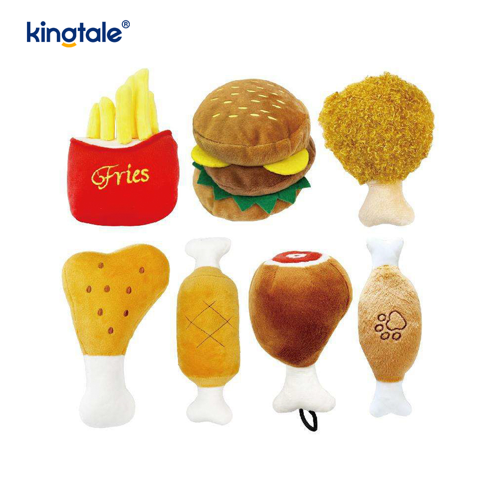 Đồ chơi la hét Hamburger, khoai tây chiên, chân gà cho chó mèo