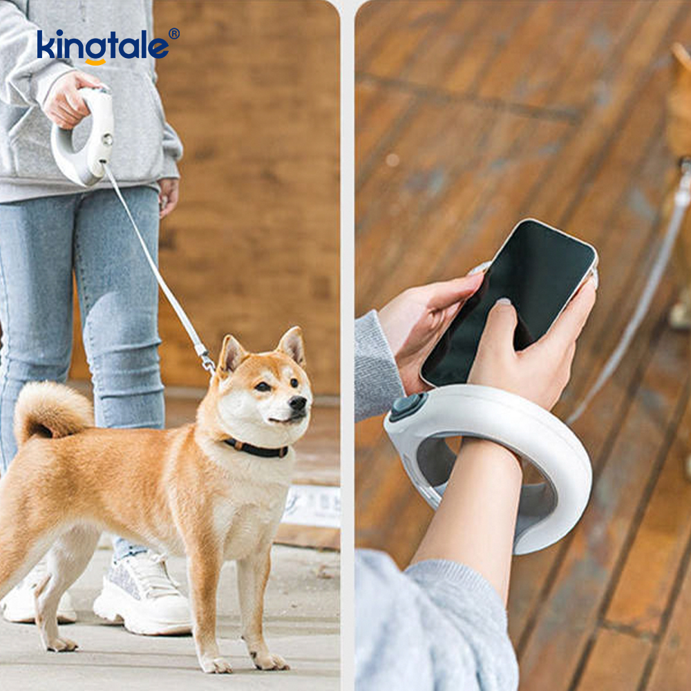 Một nút Break & Lock Nhiệm vụ nặng nề Không có dây chó có thể thu vào dây dẫn chó đi dạo cho thú cưng