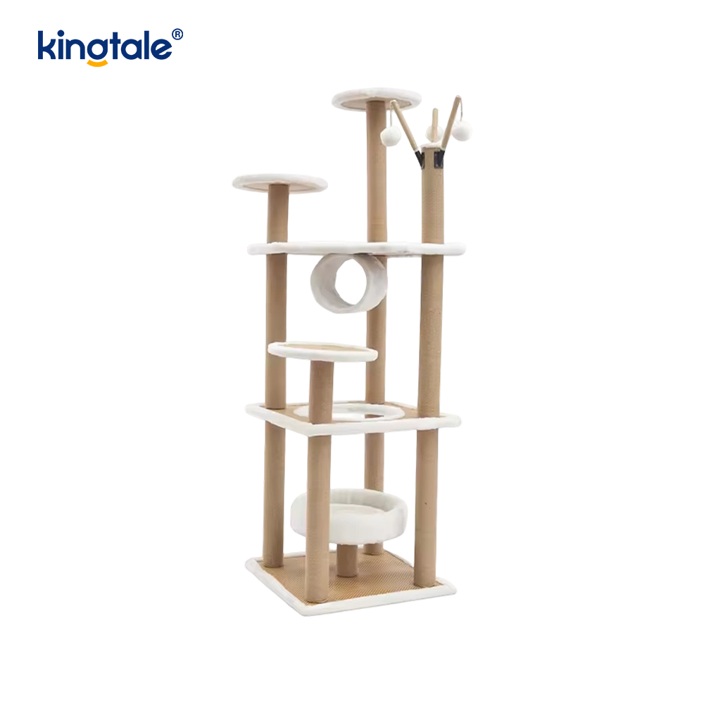 Cây sisal tự nhiên Cat Tree Tall Cat Tower Căn hộ đa cấp sang trọng