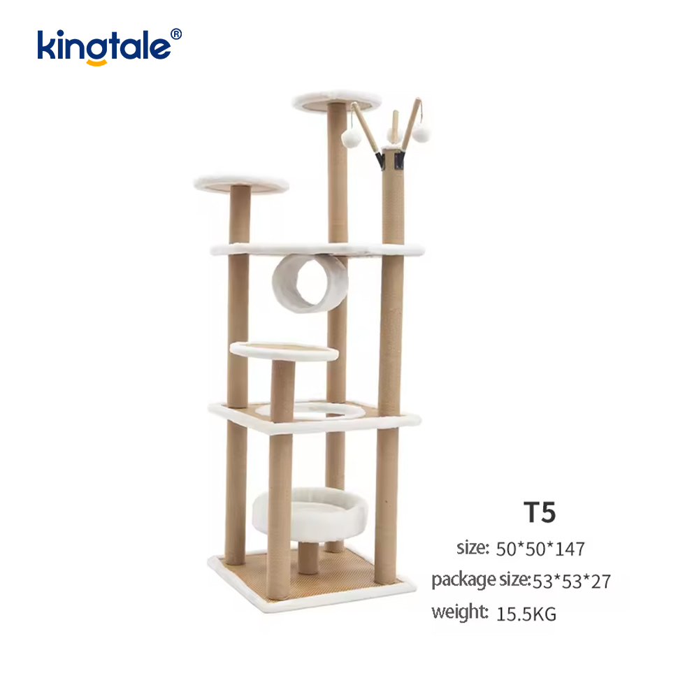 Cây sisal tự nhiên Cat Tree Tall Cat Tower Căn hộ đa cấp sang trọng