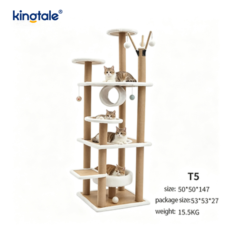 Cây sisal tự nhiên Cat Tree Tall Cat Tower Căn hộ đa cấp sang trọng