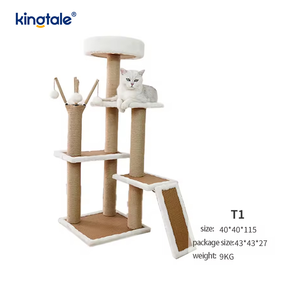 Cây sisal tự nhiên Cat Tree Tall Cat Tower Căn hộ đa cấp sang trọng