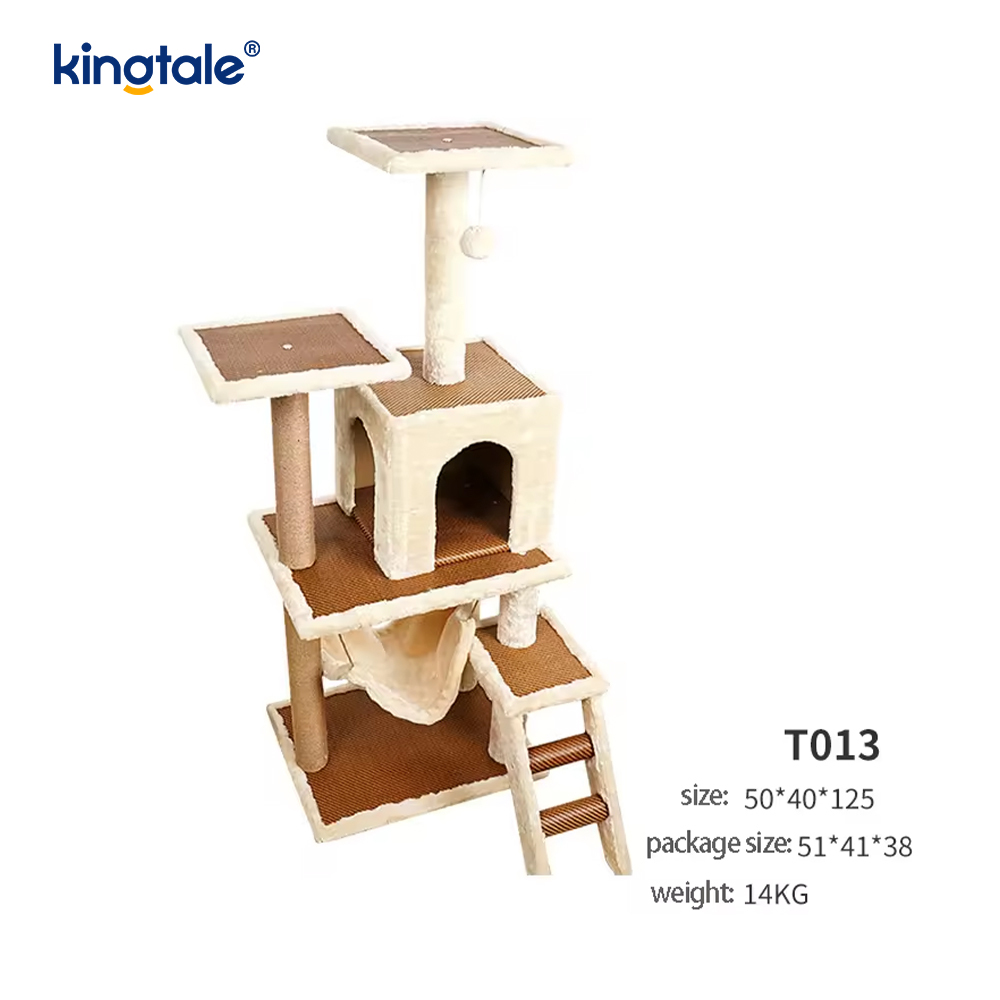 Cây sisal tự nhiên Cat Tree Tall Cat Tower Căn hộ đa cấp sang trọng