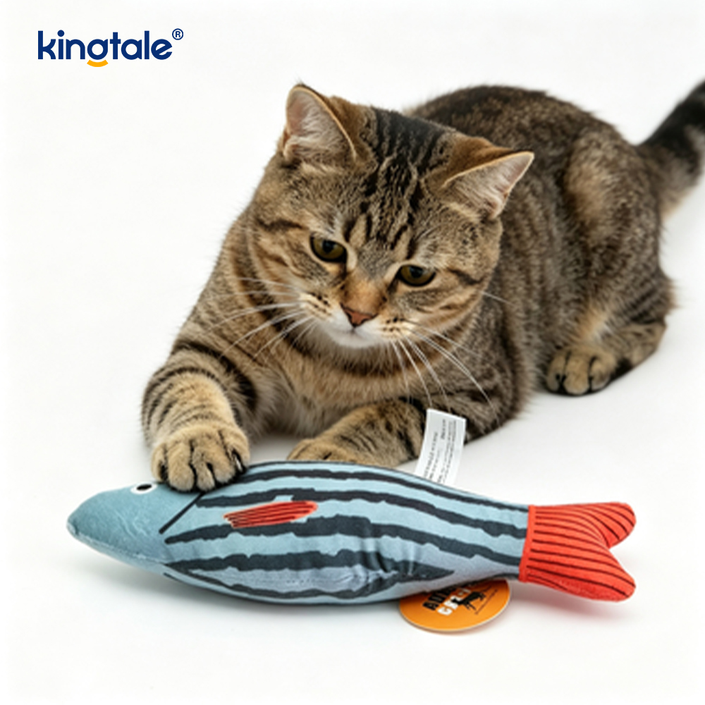 Đồ chơi cho mèo Catnip bền bỉ với nhiều loại cá thực tế