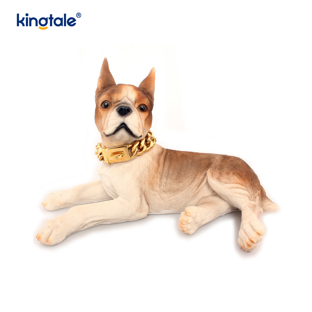 Thời trang mạ thép không gỉ Pet Cuba Link Dog Choke Chain Collar